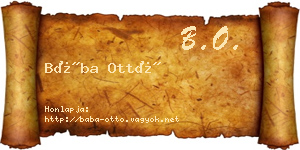 Bába Ottó névjegykártya