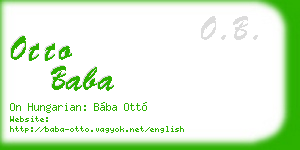 otto baba business card